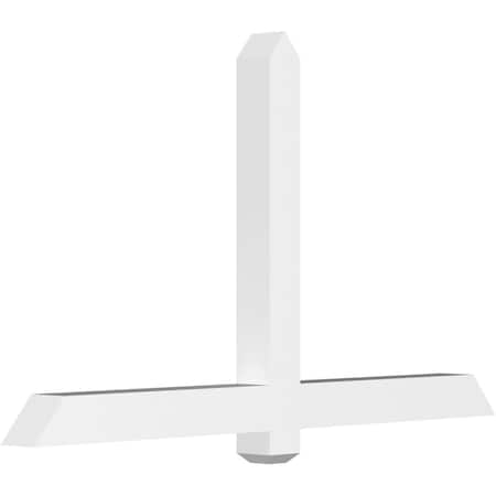 Ekena Millwork Eugene Architectural Grade PVC Gable Bracket, 60"W x 35"H x 4"D x 4"F, 14/12 Pitch GBP060X35X0404EUG00